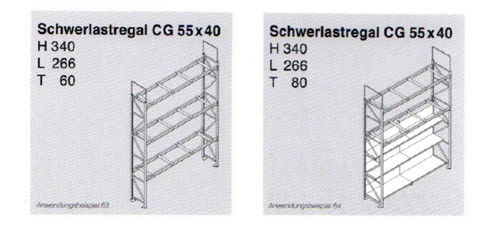 Schwerlastregal VG 55x40 - Hermann Ladenbau & Regalsysteme - München